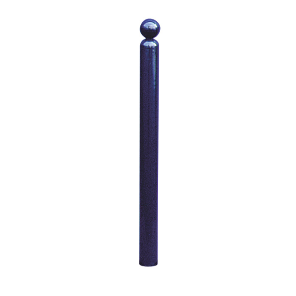 Ornamental bollard | Series 478B | � 76 mm | foldable, self-engaging lock,for casting in concrete, with hot-dip galvanized ground socket part-no. 470.60approx. 400 mm below ground